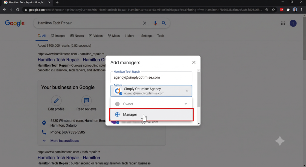 Step-by-Step guide to sharing access OF Google Business Profile